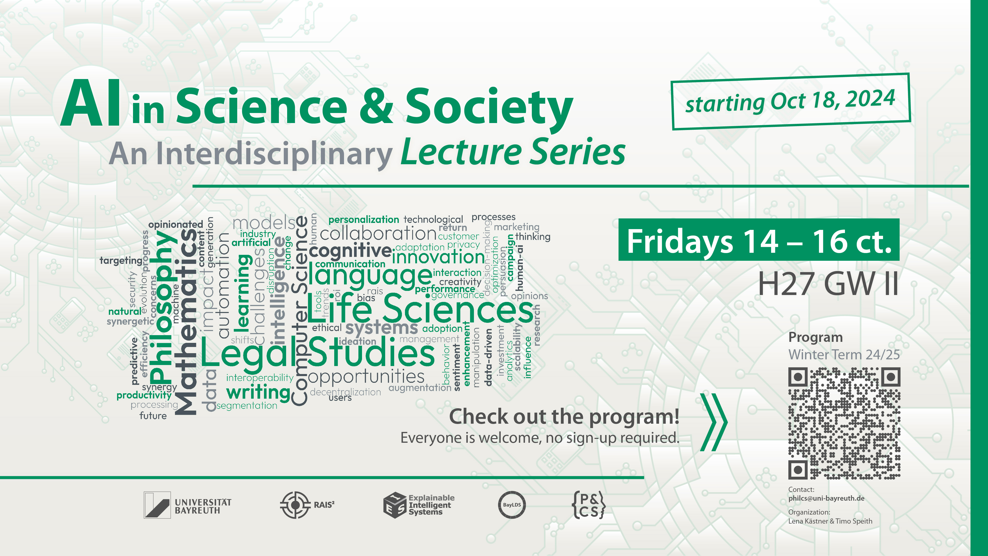 Poster for RAIS Opening on Nov. 8 14-16 in H24. Register at rais2@uni-bayreuth.de